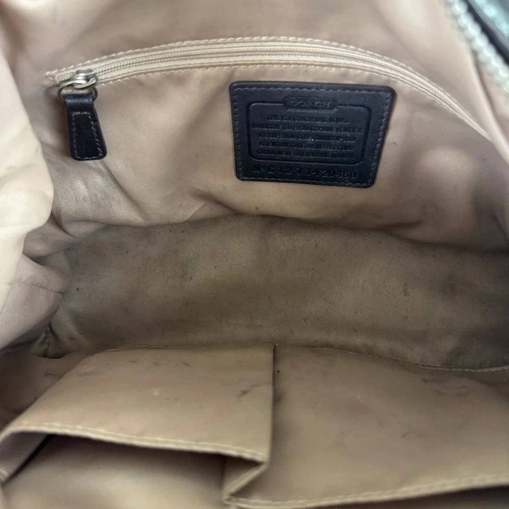 Coach Ashley Patent Satchel Purse Mahogany Brown F20460